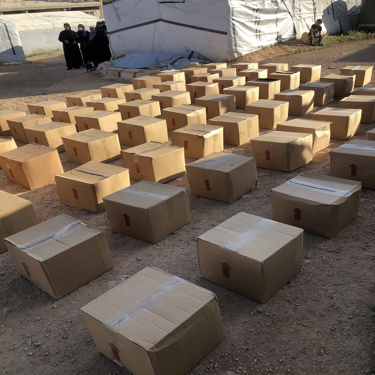OWR food boxes prepared for distribution