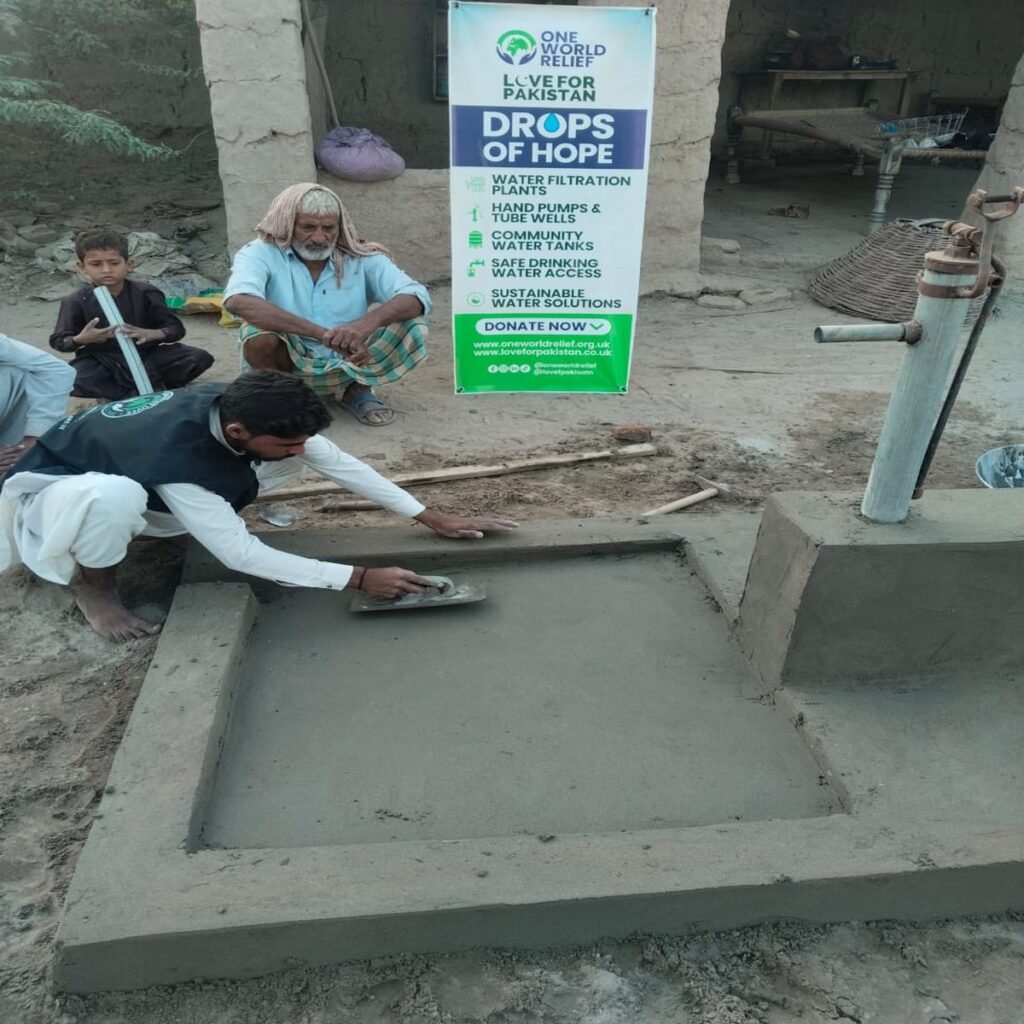 Construct rendering base water well