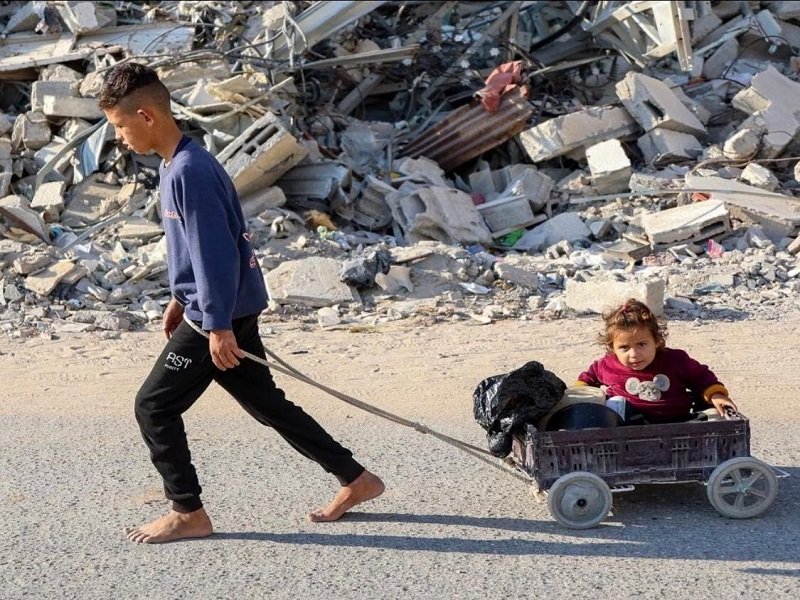 Gaza kid trolley baby